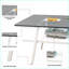 Verre moderne gris Table basse en métal blanc, facile à nettoyer, centre de table stable de 220 lb