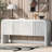 Irv Storage Cabinet, Striped Storage Cabinet with 4 Doors, Accent Cabinet-1802636117