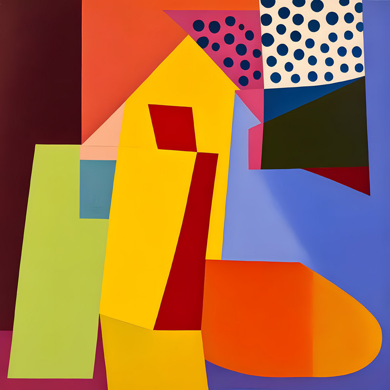 Colorful Shapes, 24" H x 24" W