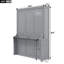 Grand lit escamotable avec tablette, gris