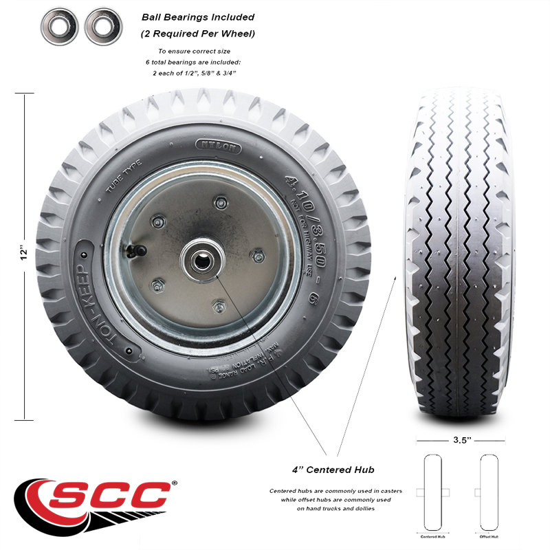 Metal Wheel, Gray Pneumatic