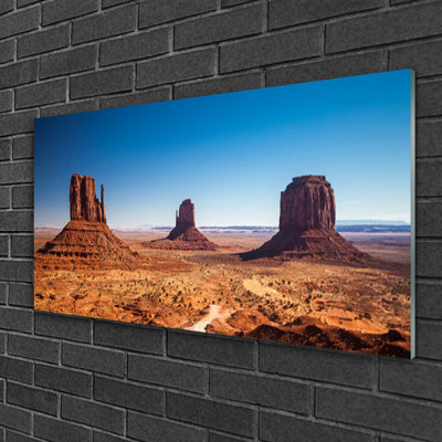 Landscape Desert - No Frame Print on Glass