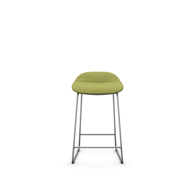 Tabouret Lilly , Argent, Polyester pomme, Tabouret de comptoir (siège d'une hauteur de 24 p