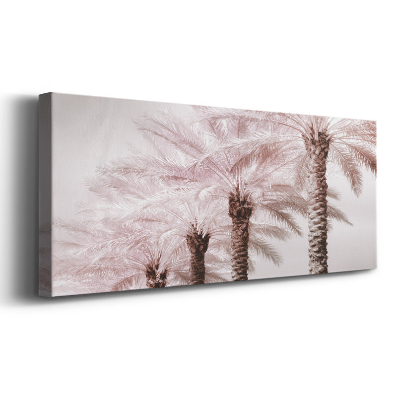 Palmes majestueuses - Toile tendue avec châssis, H 12 po x l 30 po x P 1,5 po