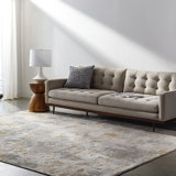 Propes Abstract Gray Area Rug