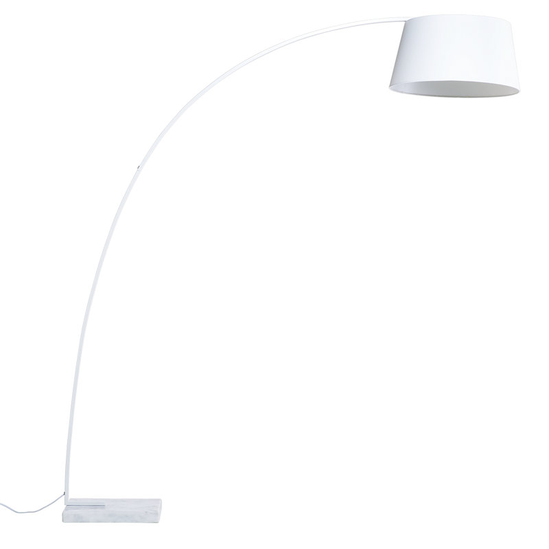 Frederico 188cm White Arched Floor Lamp