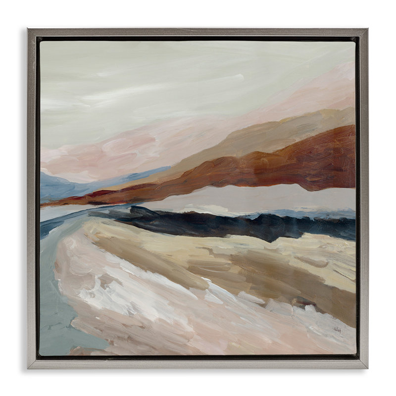 Cadre flottant Shadows Of Dusk Landscape, design par Jacob Q, Cadre flottant gris lustré, H 18 po x l 18 po