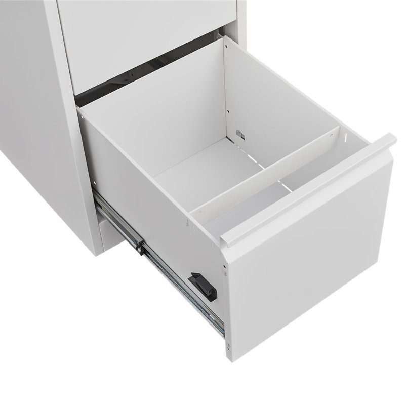 3 Drawer Vertical Metal File Cabinet With Lock For A4/Letter/Legal Storage Cabinet For Home Office, White