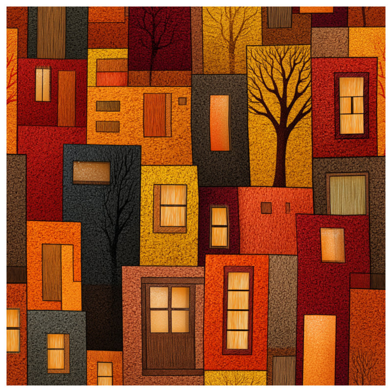 Jeté en polaire Abstract Buildings - Jetés d'architecture pour canapés ou lits, 60in W x 80in H