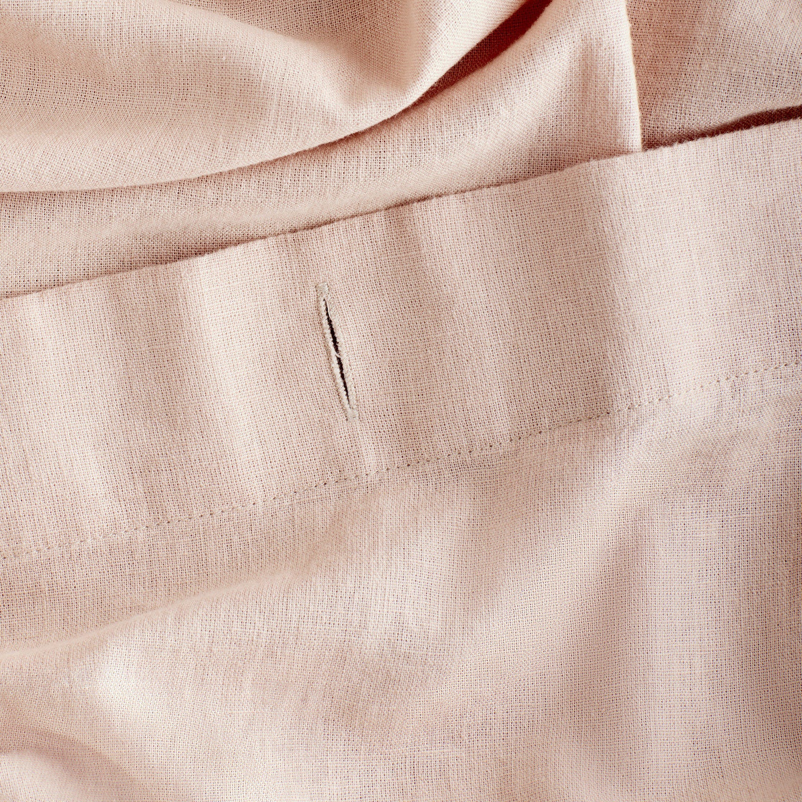 Jeffen Linen Blend Shower Curtain, Dusty Rose