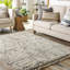 Tapis crème / gris / noir en laine noué à la main Clive-55211528