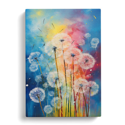 Dandelion Action Painting - No Frame Print
