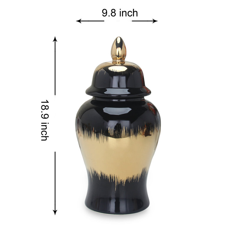 Gardina Ceramic Ginger Jar, 19" H