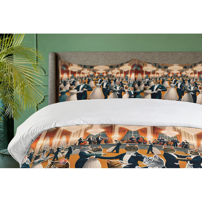 Cat Duvet Cover, Queen Duvet Cover + 2 Standard Shams