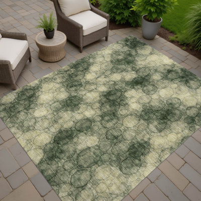 Machine Washable Indoor/Outdoor Lipman ACN2424 Abstract Rug