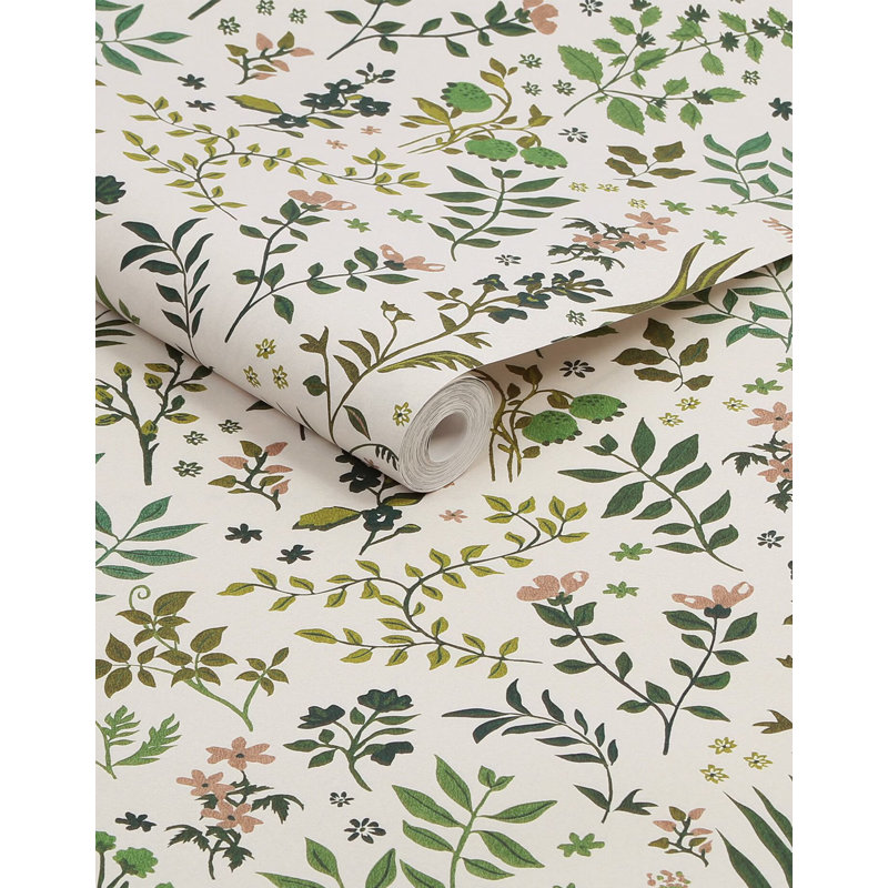 Joules Holcombe Floral Wallpaper, Cream