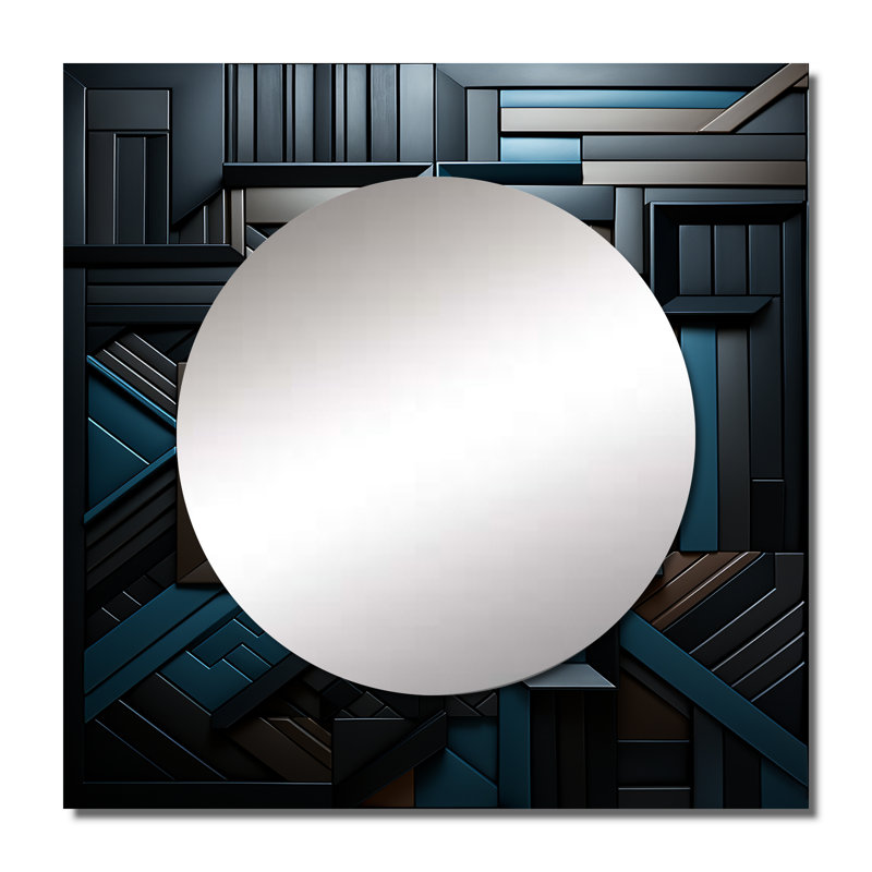 Padiham - Décoration murale onyx à motif abstrait de formes abstraites carrées pour chambre à coucher, 23 po x 23 po