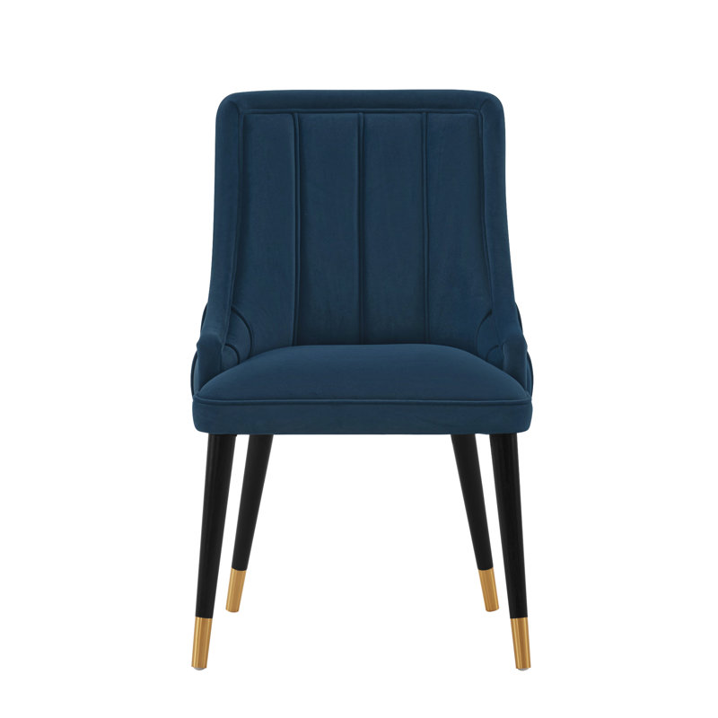 Chaise d'appoint de salle à manger Eda, Bleu minuit