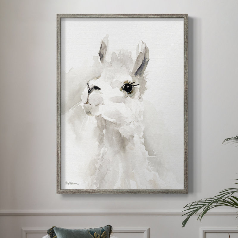Sweet Llama II Framed Print - Solid Wood