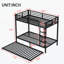 Lit en métal avec lit gigogne simple-702169559