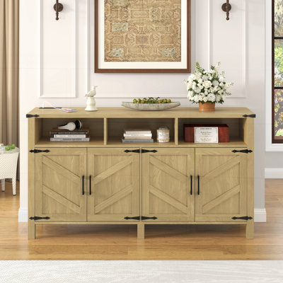 Adjustable Shelves and Half-Open Storage Cabinet