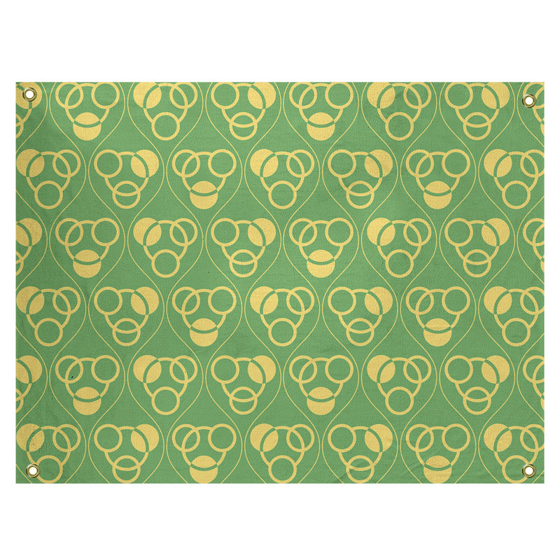 Tapisserie, H 50 po x l 59 po, Vert/jaune