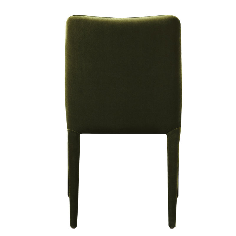 Calla Upholstered Dining Chair, Dark Green Performance Velvet