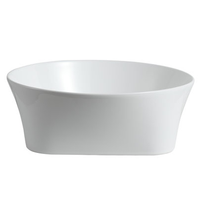 Pakroman 15.7'' Ceramic Circular Bathroom Sink