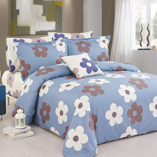 Ensemble de housse de couette réversible 3 pièces Isabelle Bleu