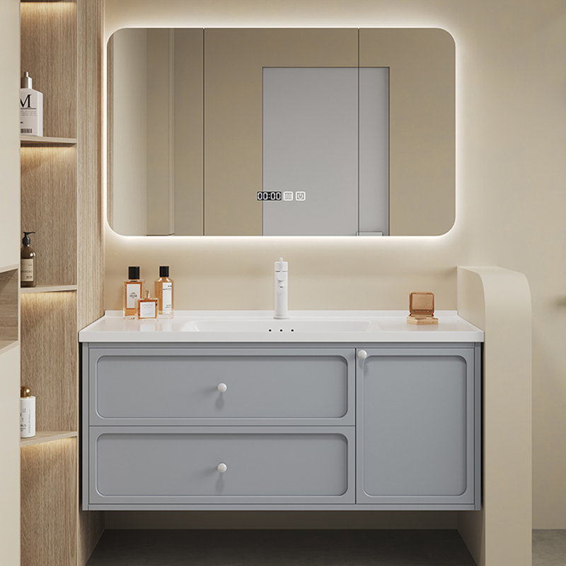 Nordic style simple vanitie bathroom cabinet., Gray