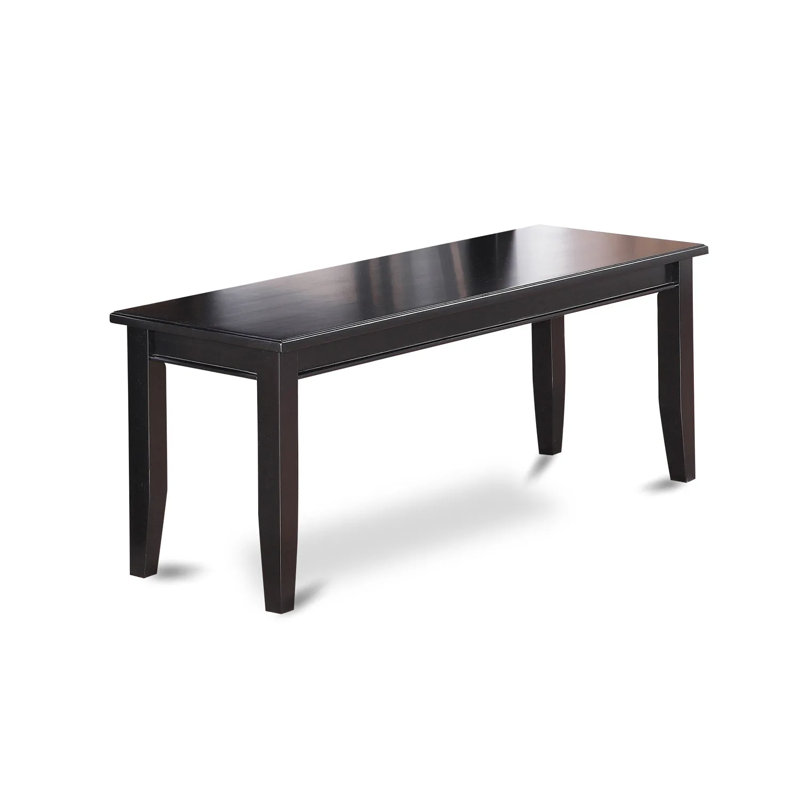 L'ensemble de salle à manger 6 pièces contient une table de salle à manger rectangulaire avec feuille papillon et 4 chaises en tissu de lin avec un banc, noir