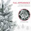 Grand arbre de Noël artificiel enneigé 6 pi avec 477 branches de neige, ouverture automatique, base en acier, vert