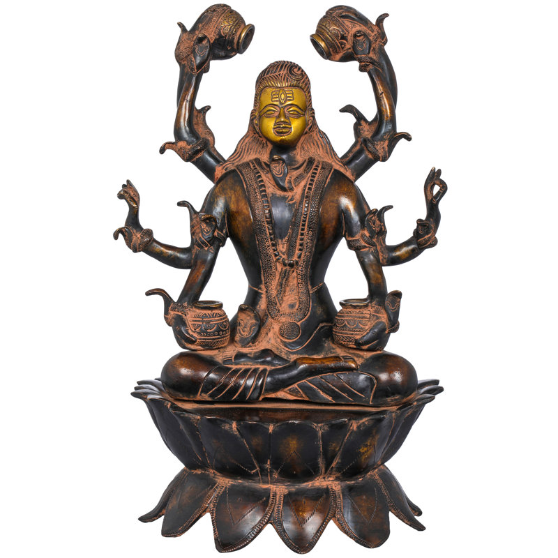 Figurine Ashtabhujadhari, Noir
