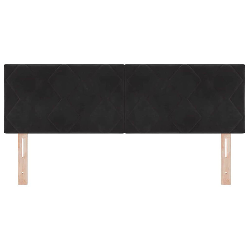 Headboard, Black, 78cm H x 160cm W x 7cm D