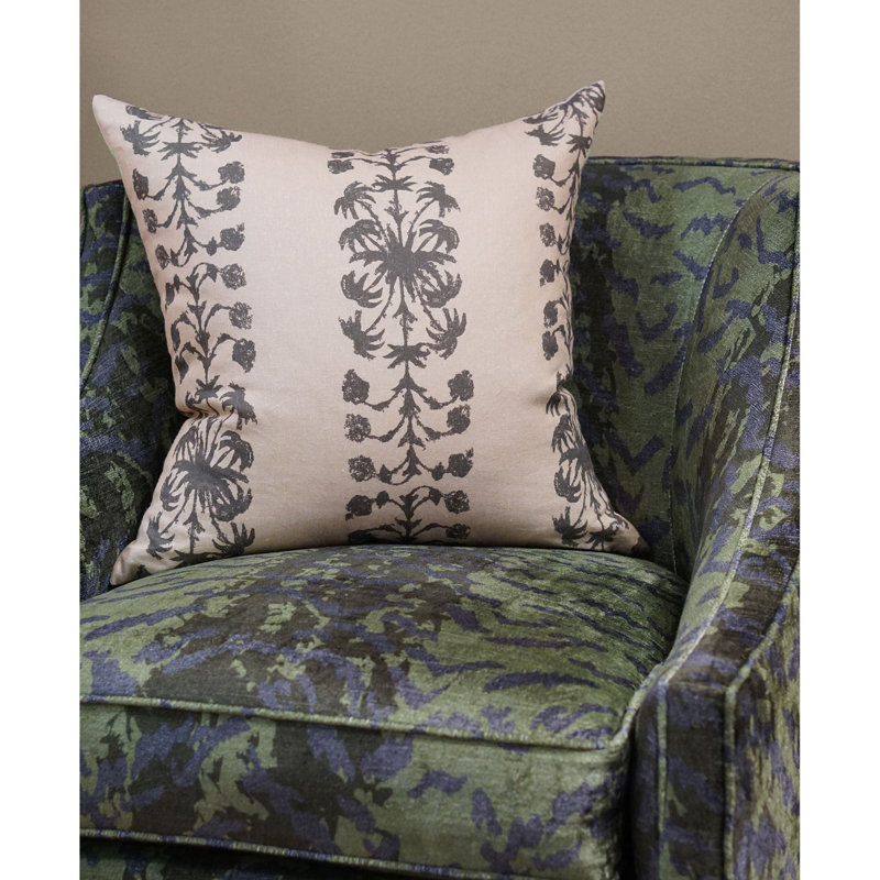Palmberry in Tuscan Tan Linen Fabric