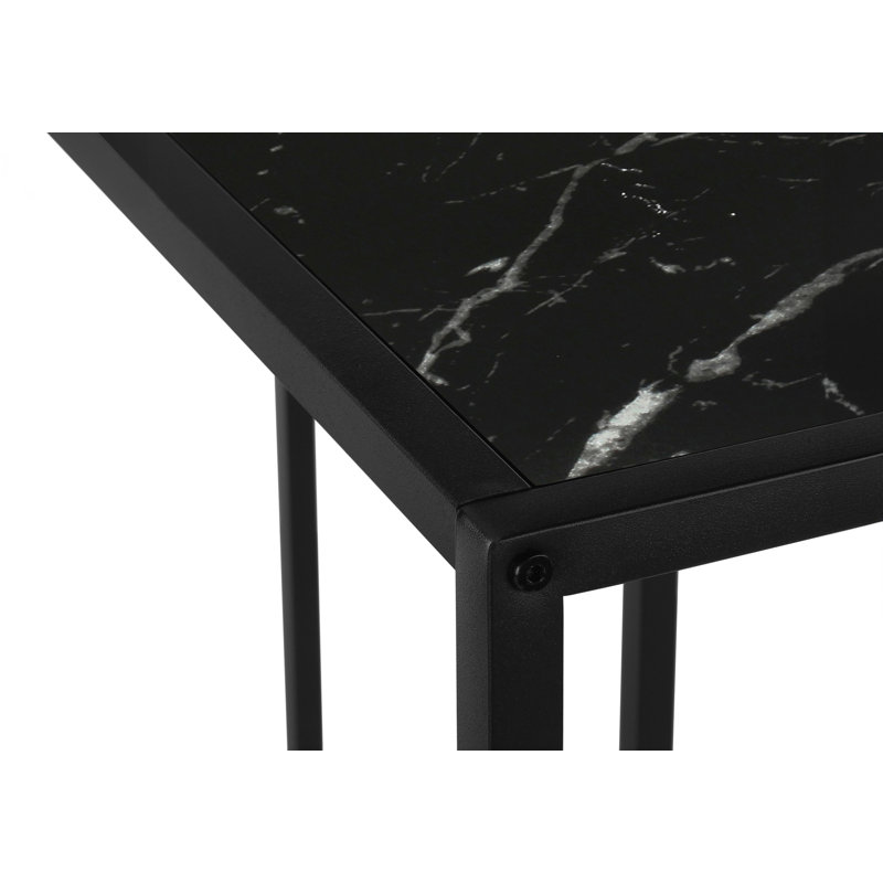 Stratifié en métal pour le salon, Marbre noir, Noir