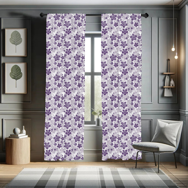 Paire de rideaux semi-transparents avec passe-tringle, 28 po x 63 po