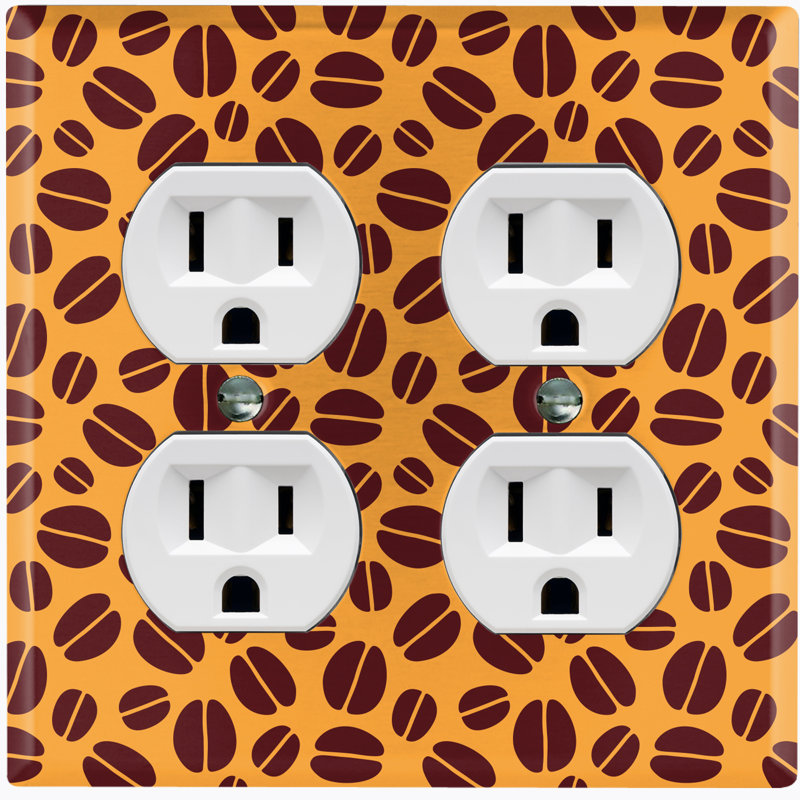 Patterned 2 - Gang Duplex Outlet Standard Wall Plate
