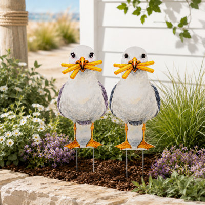 Weather Resistant and UV Resistant Polyvinyl Chloride (PVC) Nautical & Beach and Birds Garden Stake