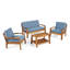 Acacia 4 - Person Patio Conversation Set with Cushions-1391751462