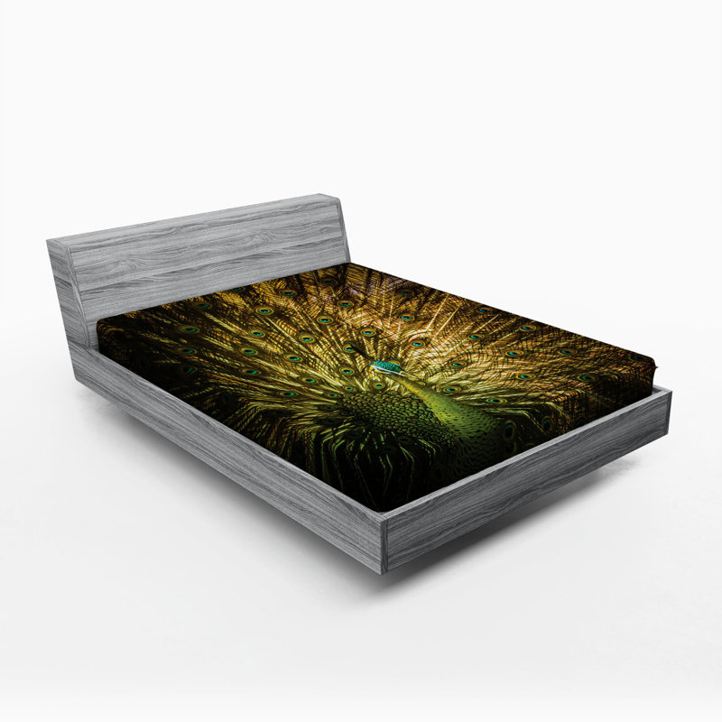 Drap-housse en microfibre Peacock, Drap-housse de taille double