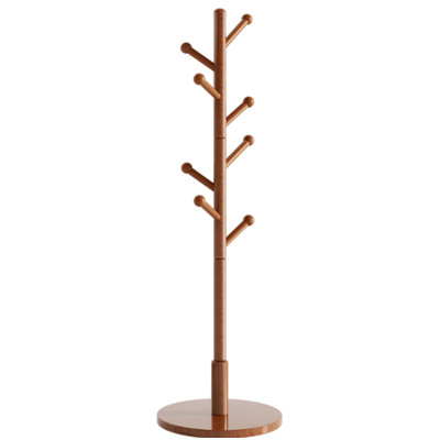 Solid wood floor-standing clothes rack, slim and space-saving, suitable for both entryways and bedrooms, easily storing all kinds of clothes.