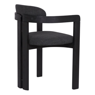 Chaise avec accoudoirs gris anthracite Emmie