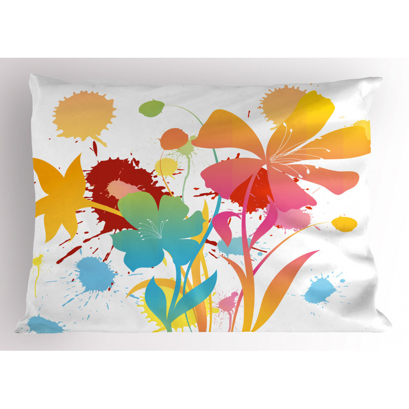 Flowers Polyester Floral Sham Set, Twin