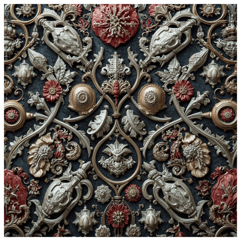 Édredon Ornate Baroque Embellishments, Lit simple