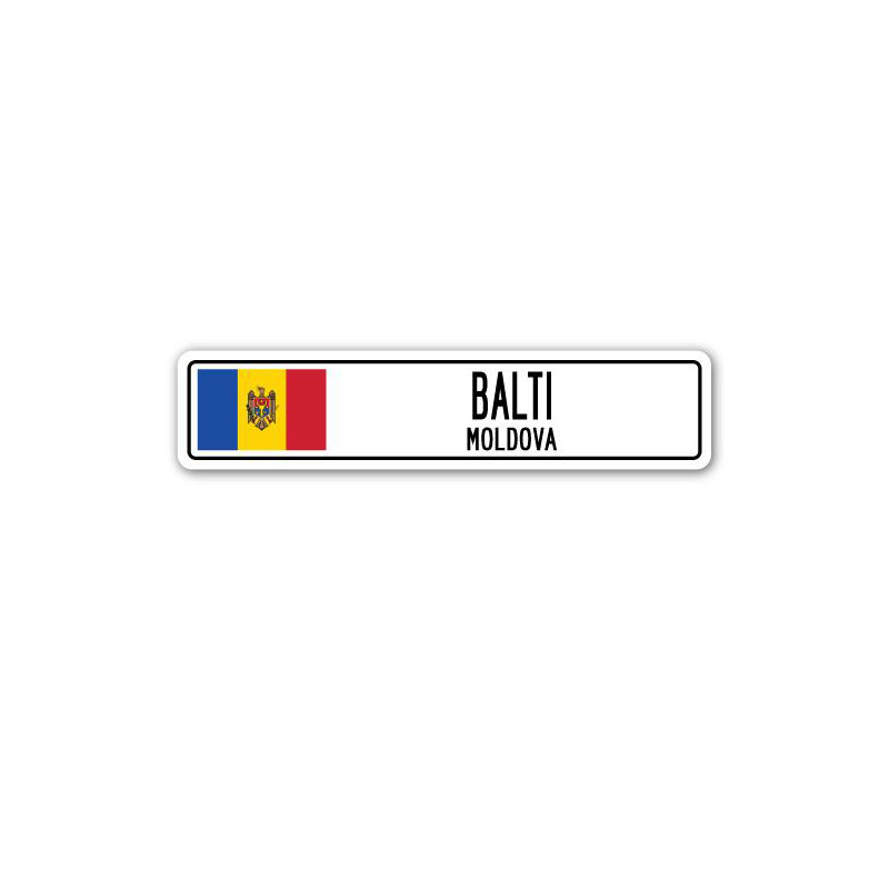 Plaque de rue en aluminium Bumgarner Balti, H 4 po x l 18 po x P 1 po