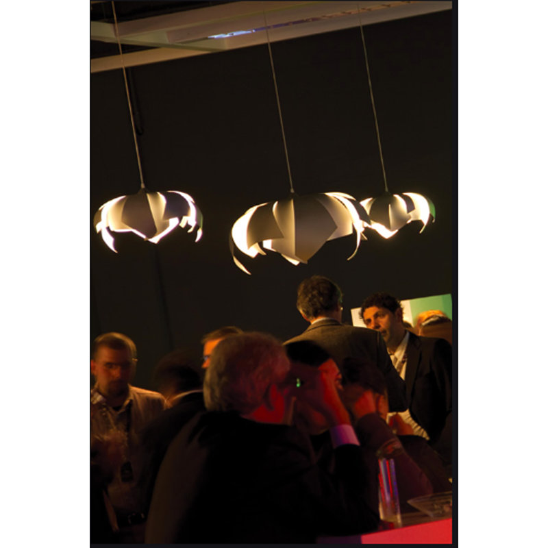 Ninfea 1 - Light Pendant, 7" H x 15" W x 15" D, Aluminum, Silver