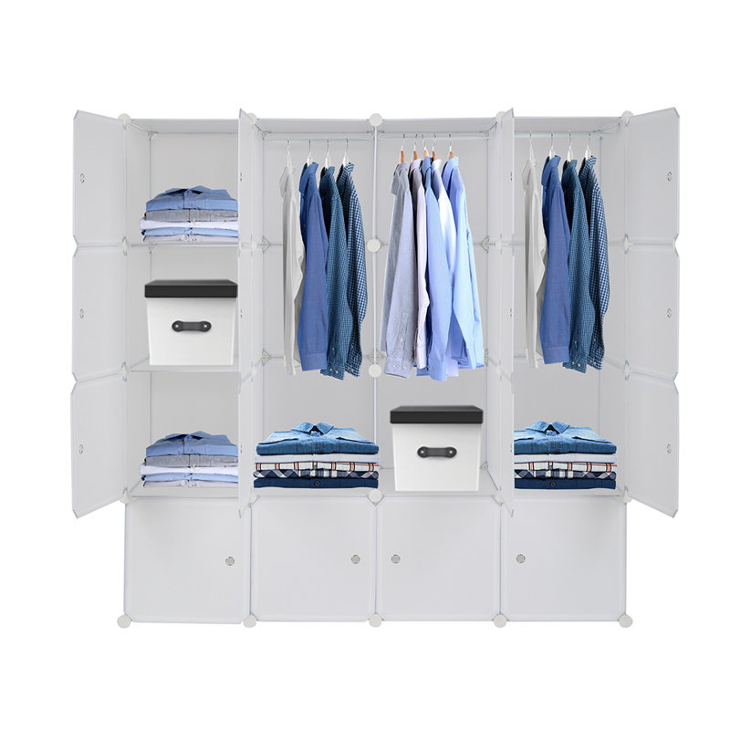 Hundt 12 Door Plastic Wardrobe