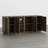 63''W Modern Fluted Sideboard with Adjustable Shelves-126677796