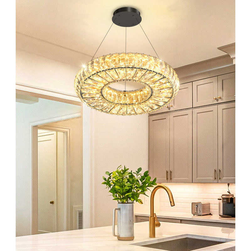 Lustre moderne 15,7 po, Matte Black